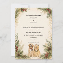 Boda personalizada de Navidad con Retriever Dorado