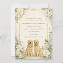 Boda personalizada de perro de agua verde Sage I