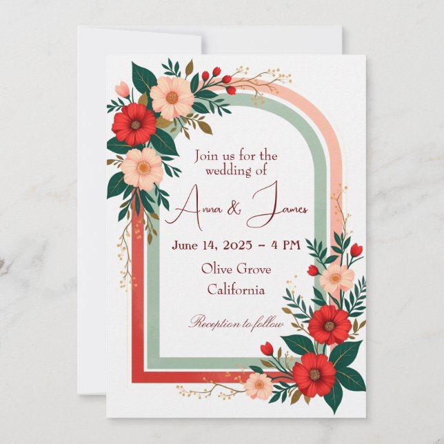 Invitación Boda personalizado (Reverso)
