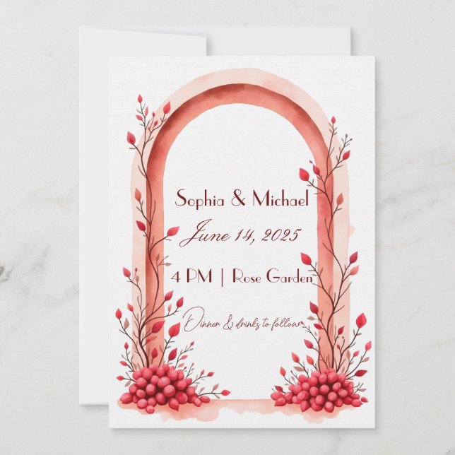 Invitación Boda personalizado (Reverso)