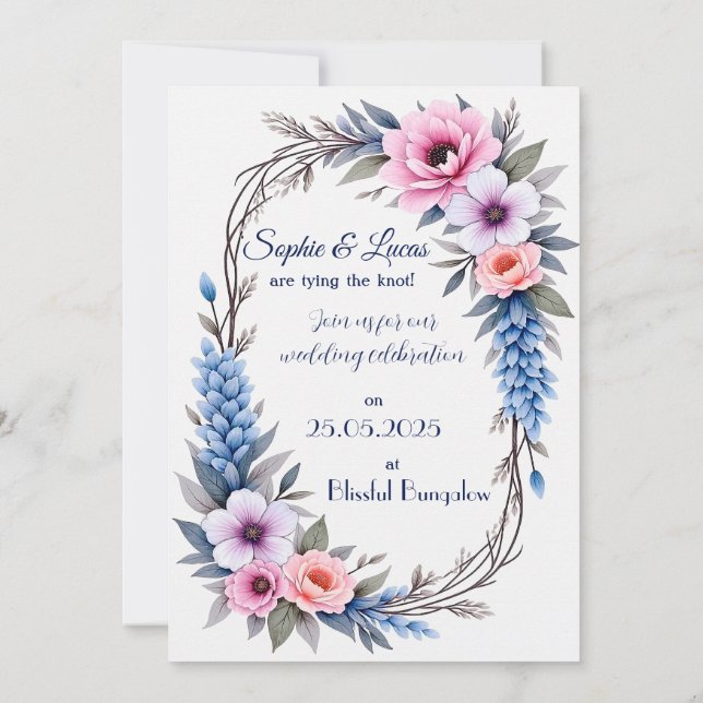 Invitación Boda personalizado (Reverso)