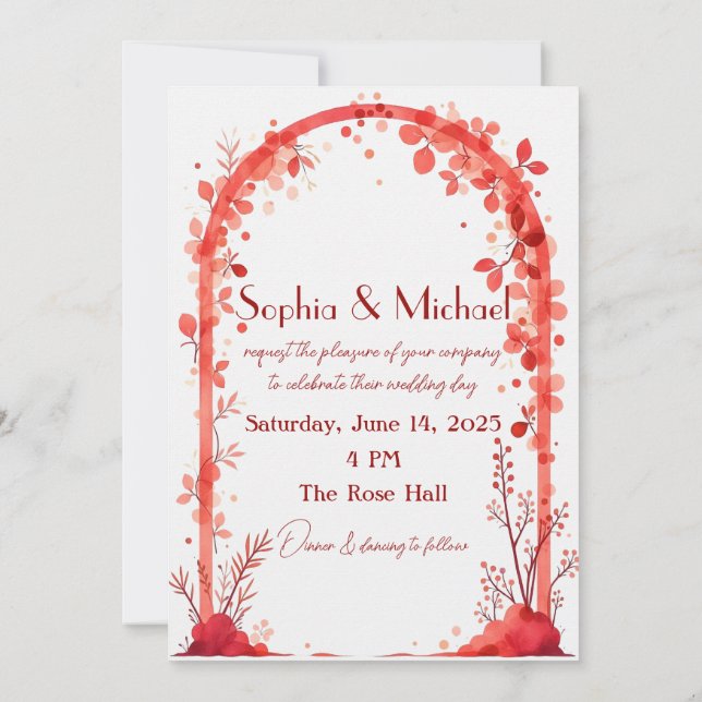 Invitación Boda personalizado (Reverso)