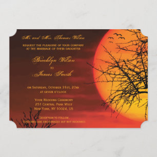 Invitación Boda personalizado de Halloween invita a pasaje no