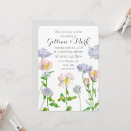 Invitación Boda personalizado Personalizado de flores de rosa