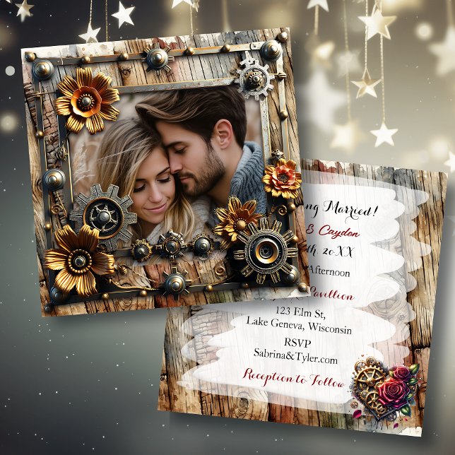 Invitación Boda personalizado romántico de Steampunk (Subido por el creador)