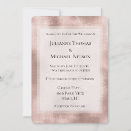 Invitación Boda personalizado Rubor Pink Rose Gold
