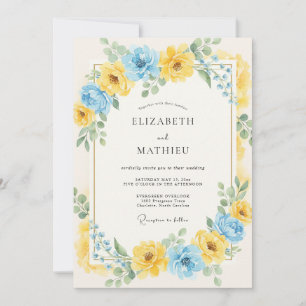 Invitación Boda Pétalo Amarillo de Aciano