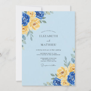 Invitación Boda Pétalo Amarillo Real