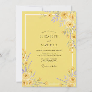 Invitación Boda Pétalo Amarillo Soleado