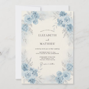 Invitación Boda Pétalo Azul de Aciano