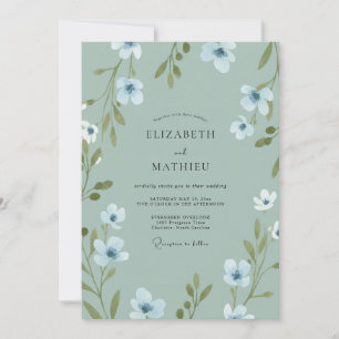 Invitación Boda Pétalo Celadón