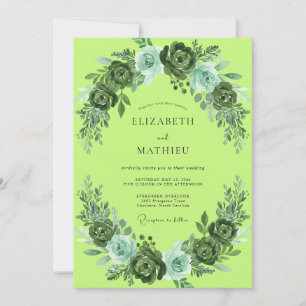 Invitación Boda Pétalo Chartreuse