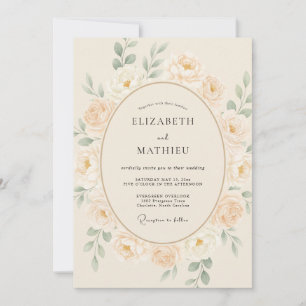 Invitación Boda Pétalo de Aceituna Champagne