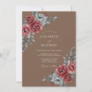 Invitación Boda Pétalo de Acero Mocha