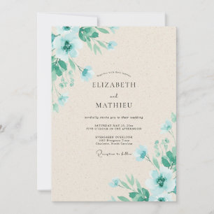Invitación Boda Pétalo de Agua de Menta