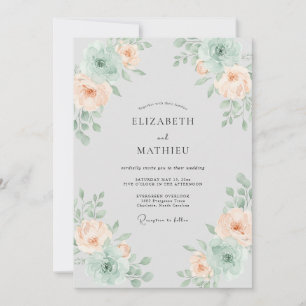 Invitación Boda Pétalo de Albaricoque Espuma de Mar