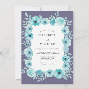 Invitación Boda Pétalo de Amatista Acuática