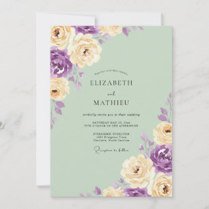 Invitación Boda Pétalo de Amatista Espuma de Mar