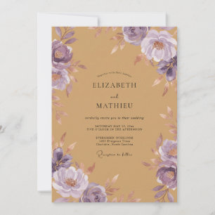 Invitación Boda Pétalo de Amatista Ocra