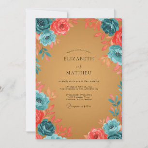 Invitación Boda Pétalo de Coral Ocra