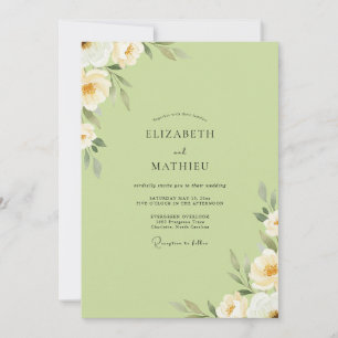 Invitación Boda Pétalo de Crema de Pistacho