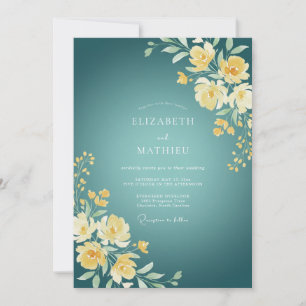 Invitación Boda Pétalo de Gasolina Amarillo