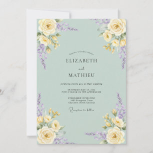 Invitación Boda Pétalo de Mantequilla Celadón