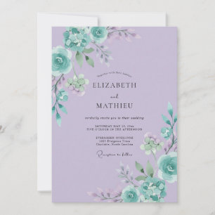Invitación Boda Pétalo de Menta Lila