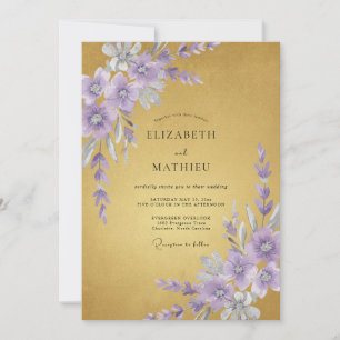 Invitación Boda Pétalo de Mostaza Amatista