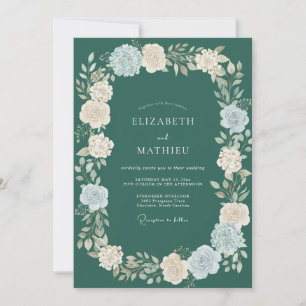 Invitación Boda Pétalo de Petróleo Profundo