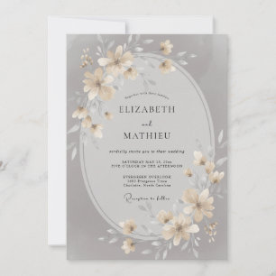 Invitación Boda Pétalo de Plata Champagne