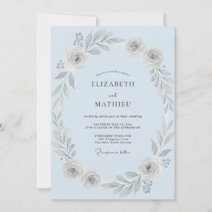 Invitación Boda Pétalo de Plata de Hielo