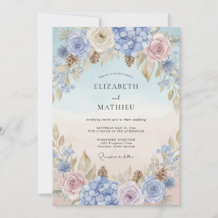 Invitación Boda Pétalo de Rubor de Vinca menor
