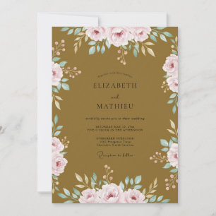 Invitación Boda Pétalo de Rubor Ocre