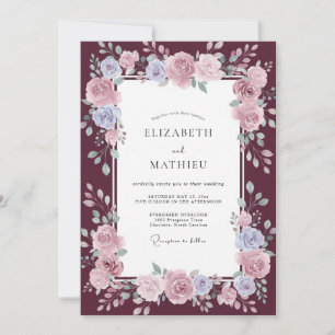 Invitación Boda Pétalo de Vinca de Vino