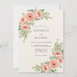 Invitación Boda Pétalo Divino Melocotón
