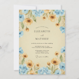 Invitación Boda Pétalo Dorado Azure