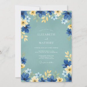 Invitación Boda Pétalo Dorado de Acero