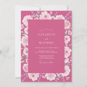 Invitación Boda Pétalo Fucsia