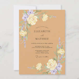 Invitación Boda Pétalo Lila Tostado