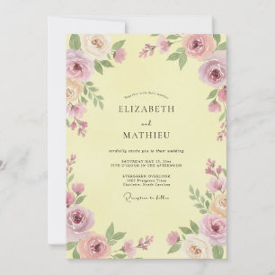 Invitación Boda Pétalo Malva Mantequilla