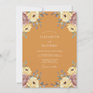 Invitación Boda Pétalo Malva Miel