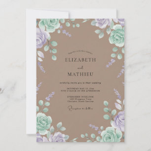 Invitación Boda Pétalo Menta Terroso