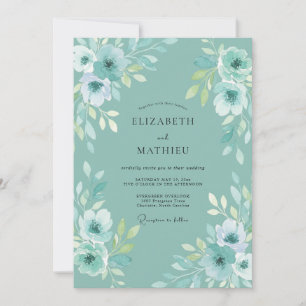 Invitación Boda Pétalo Turquesa
