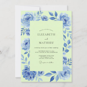 Invitación Boda Pétalo Verde Amarillento de Aciano