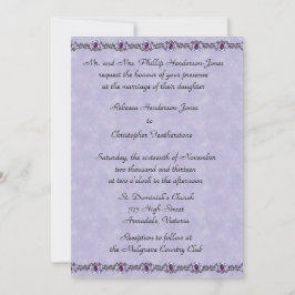 Invitación Boda Pewter and Purple Jewel