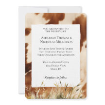 Boda Piel de vaca de crema marrón