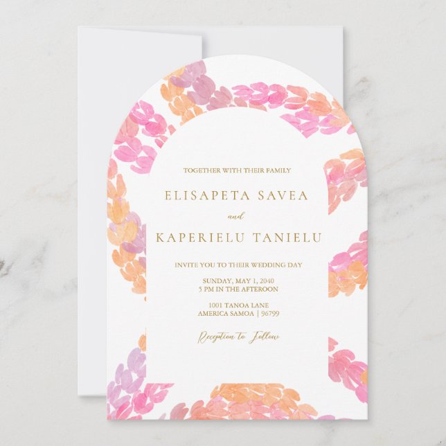 Invitación Boda Pikake (Anverso)