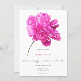 Invitación Boda Pink Peony Brillante