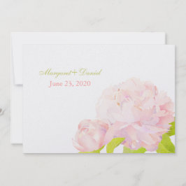 Invitación Boda Pink Spring Romance Peony